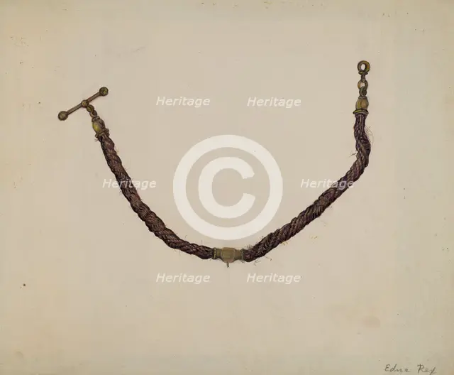 Watch Chain, 1935/1942. Creator: Edna C. Rex.