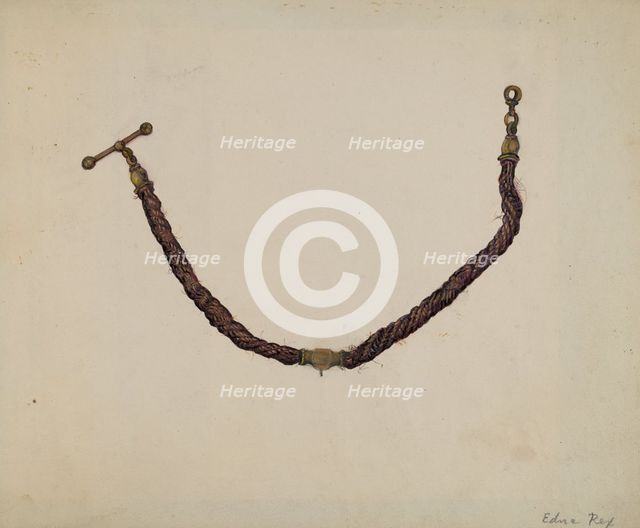 Watch Chain, 1935/1942. Creator: Edna C. Rex.