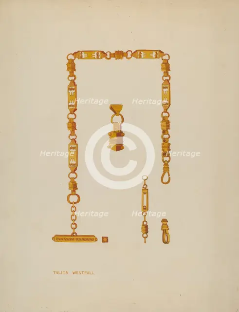 Watch Chain, c. 1937. Creator: Tulita Westfall.