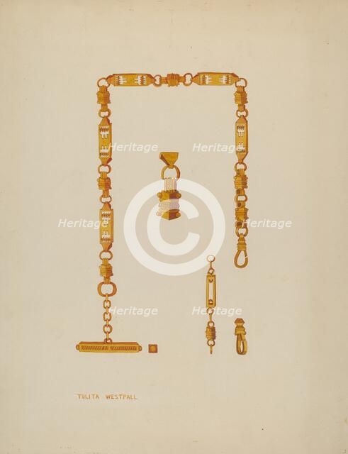 Watch Chain, c. 1937. Creator: Tulita Westfall.