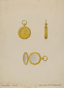 Watch Chain Locket, 1935/1942. Creator: William P. Shearwood