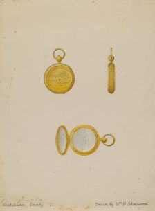 Watch Chain Locket, 1935/1942. Creator: William P. Shearwood