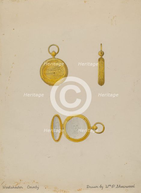 Watch Chain Locket, 1935/1942. Creator: William P. Shearwood.