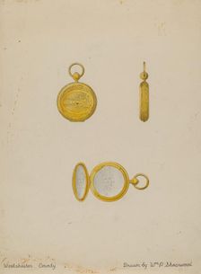 Watch Chain Locket, 1935/1942. Creator: William P. Shearwood