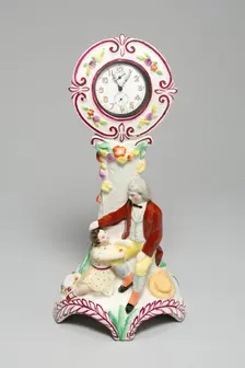 Watch and Stand, Staffordshire, c. 1830. Creator: Staffordshire Potteries