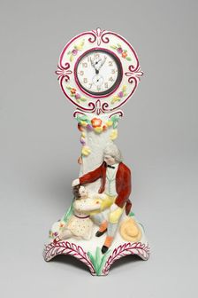 Watch and Stand, Staffordshire, c. 1830. Creator: Staffordshire Potteries