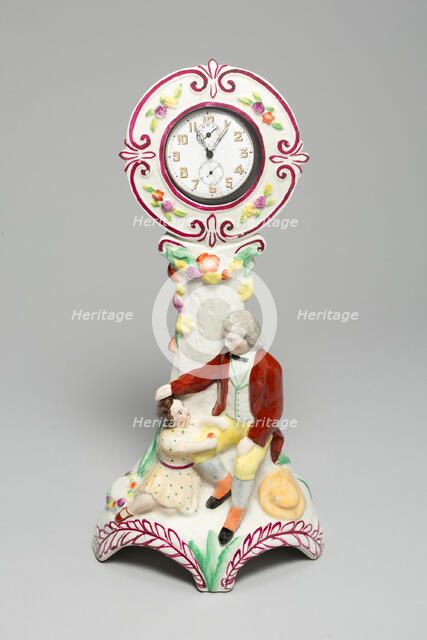 Watch and Stand, Staffordshire, c. 1830. Creator: Staffordshire Potteries.
