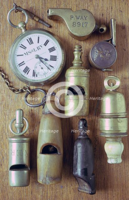 Watch and whistles, National Railway Museum, York, North Yorkshire. Artist: Tony Evans