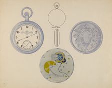 Watch, Dial and Frame, c. 1936. Creator: Harry G Aberdeen