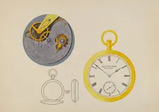 Watch Dial and Frame, c. 1936. Creator: Harry G Aberdeen