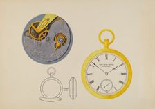 Watch Dial and Frame, c. 1936. Creator: Harry G Aberdeen