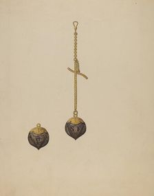 Watch Fob, c. 1936. Creator: Bertha Semple