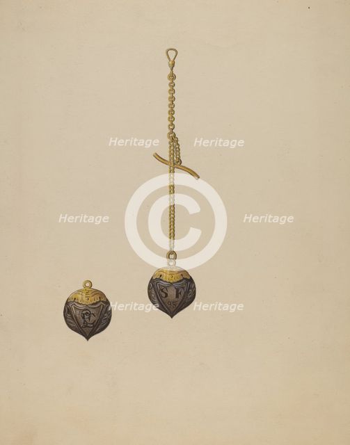 Watch Fob, c. 1936. Creator: Bertha Semple.