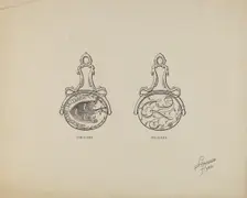 Watch Fob, c. 1939. Creator: Lawrence Flynn