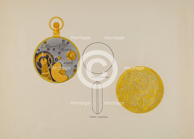 Watch, Frame and Case, c. 1936. Creator: Harry G Aberdeen.