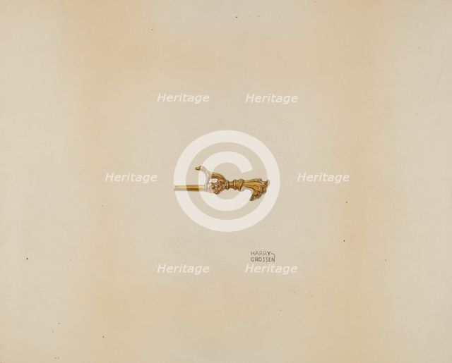 Watch Key, c. 1938. Creator: Harry Grossen.