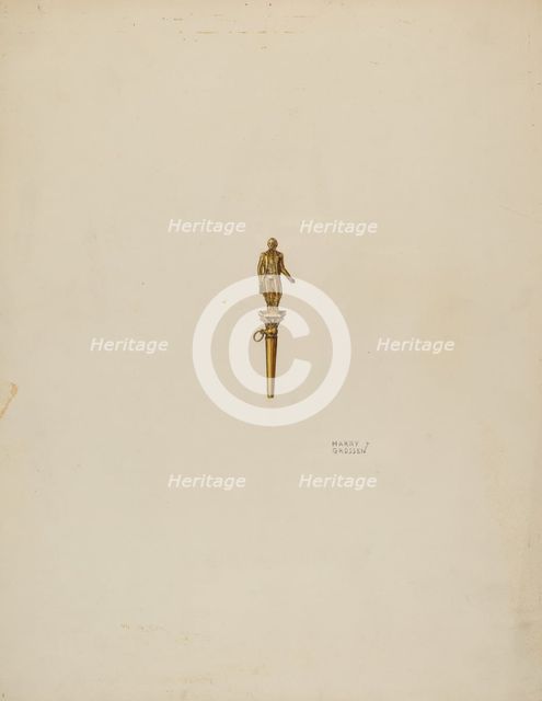 Watch Key, c. 1938. Creator: Harry Grossen.