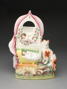 Watch Holder, Staffordshire, c. 1830. Creator: Staffordshire Potteries