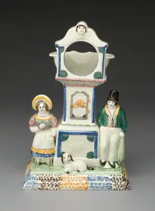 Watch Holder, Staffordshire, c. 1830. Creator: Staffordshire Potteries