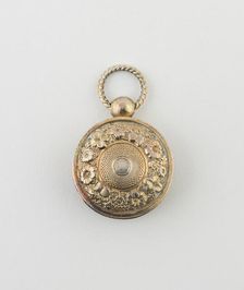 Watch-Shaped Vinaigrette, Birmingham, 1820/21. Creator: Joseph Taylor