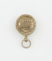 Watch-Shaped Vinaigrette, Birmingham, 1824/25. Creator: Joseph Willmore