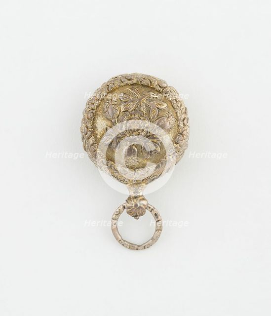 Watch-Shaped Vinaigrette, Birmingham, 1824/25. Creator: Joseph Willmore.