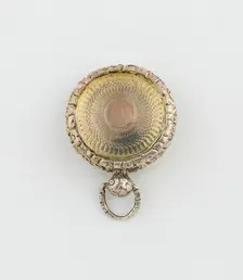 Watch-Shaped Vinaigrette, Birmingham, 1831/32. Creator: Joseph Willmore