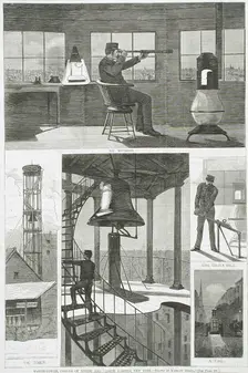 Watch-Tower, Corner of Spring and Varick Streets, New York, 1874. Creator: Unknown