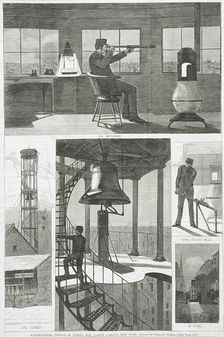 Watch-Tower, Corner of Spring and Varick Streets, New York, 1874. Creator: Unknown