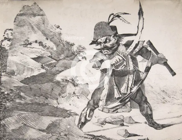 Watch Your Rear ! ! ! !, 1822., 1822. Creator: Eugene Delacroix.