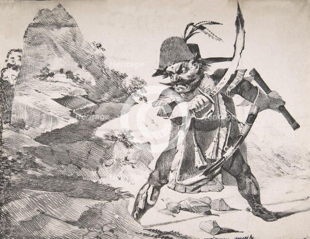 Watch Your Rear ! ! ! !, 1822., 1822. Creator: Eugene Delacroix.