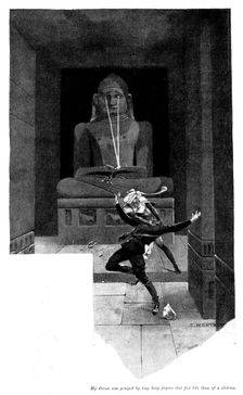 Watched by the Moonlight: My throat was grasped by long bony fingers..., 1898. Creator: Unknown