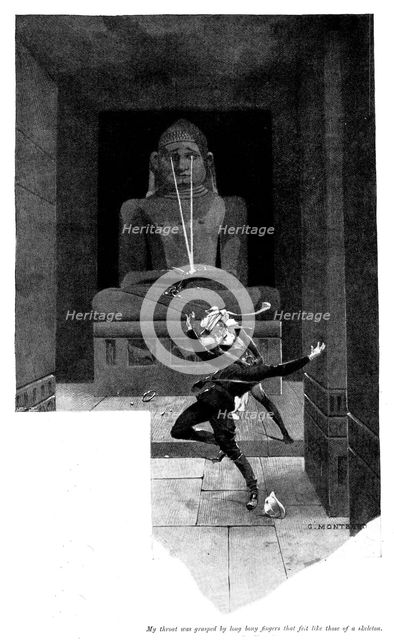 Watched by the Moonlight: My throat was grasped by long bony fingers..., 1898. Creator: Unknown.