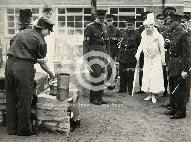 'Watching A.T.S. girls at work...Army School of Cookery at Aldershot', c1941, (1951). Creator: Unknown.