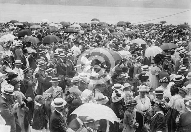 Watching departure - S.S. Imperator, (June 1913?). Creator: Bain News Service.