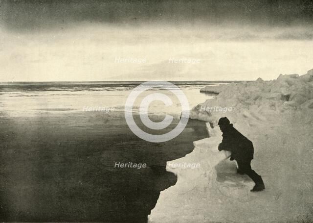 'Watching for Seals at the Ice-Edge', c1908, (1909).  Artist: Unknown.