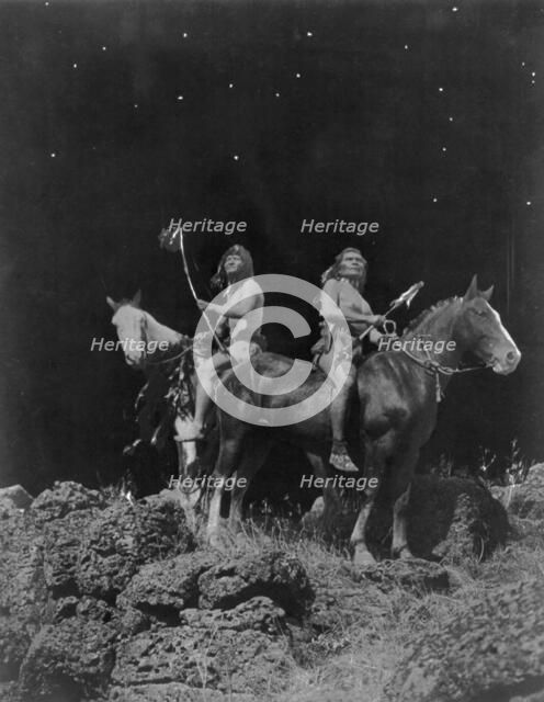 Watching for the signal-Nez Percé, c1910. Creator: Edward Sheriff Curtis.