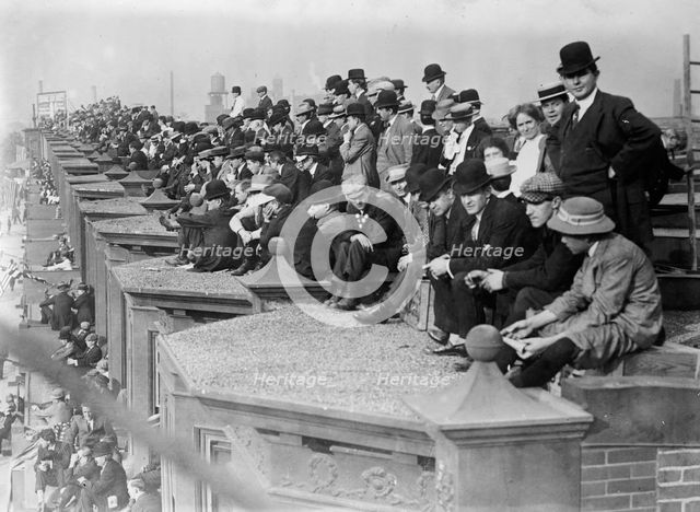 Watching Shibe Park, 1910. Creator: Bain News Service.