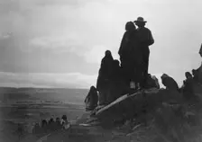 Watching the morning races, c1905. Creator: Edward Sheriff Curtis