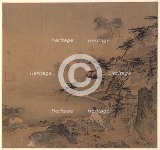 Watching the Deer by a Pine Shaded Stream, 1127-1279. Creator: Ma Yuan (Chinese, c. 1150-after 1255).