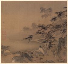 Watching the Deer by a Pine Shaded Stream, 1127-1279. Creator: Ma Yuan (Chinese, c. 1150-after 1255)
