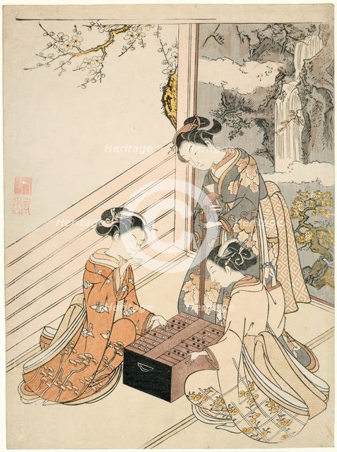 Watching the Game, c. 1766. Creator: Suzuki Harunobu.