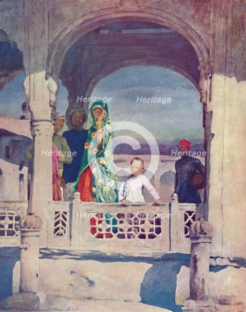 'Watching the Pageant', 1903. Artist: Mortimer L Menpes.