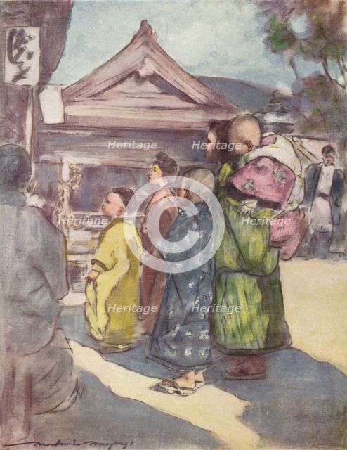 'Watching the Play', c1887, (1901). Artist: Mortimer L Menpes.