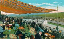Watching the Races in front of Club House, Agua Caliente Jockey Club c1939