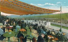 Watching the Races in front of Club House, Agua Caliente Jockey Club c1939