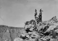 Watching the signal, c1905. Creator: Edward Sheriff Curtis