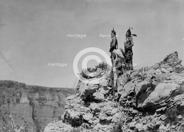 Watching the signal, c1905. Creator: Edward Sheriff Curtis.