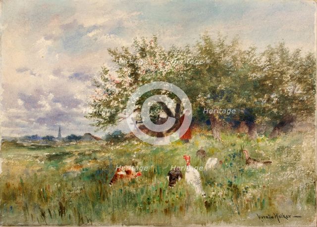 Watching the Turkeys, late 19th-early 20th century. Creator: Horatio Walker.