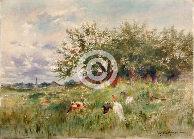 Watching the Turkeys, late 19th-early 20th century. Creator: Horatio Walker.